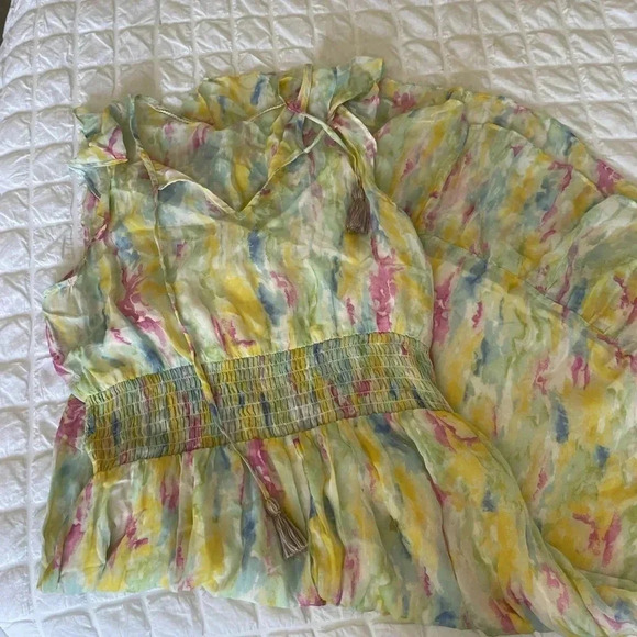 Anthropologie watercolor maxi dress - Picture 5 of 12